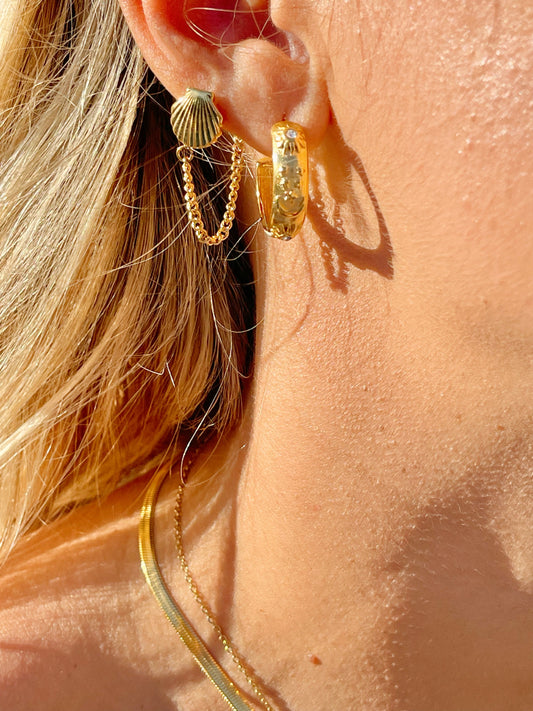 SEASHELLS CHAIN EARRINGS